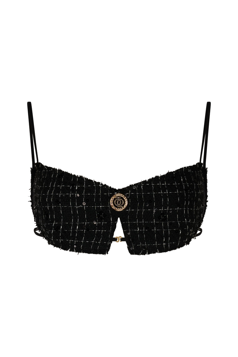 ASAP Tweed Top Black