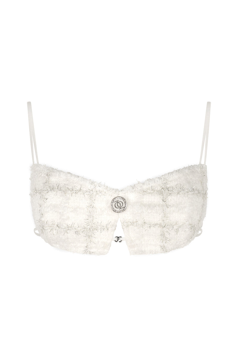 Executive Tweed Top White