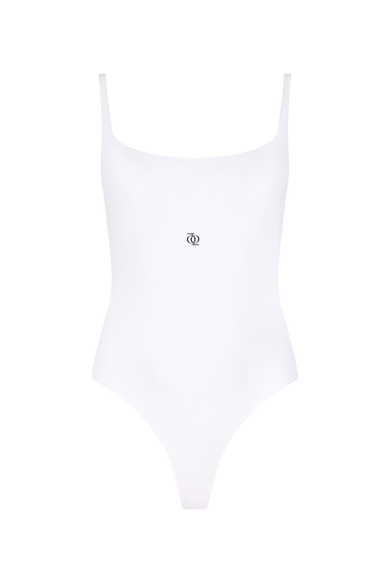 Second Skin Square-Neck Bodysuit White