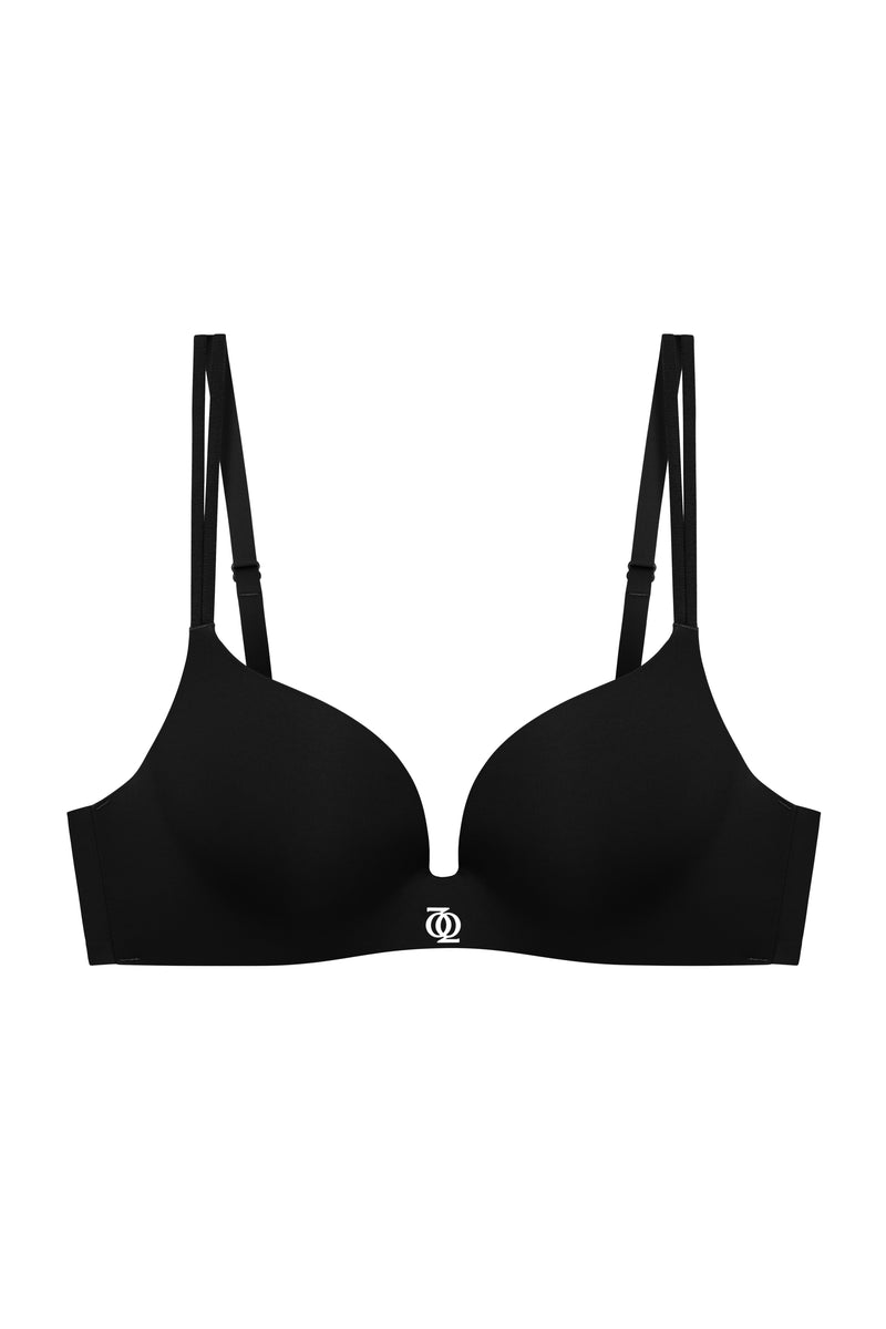 Second Skin Teardrop Push Up Bra Black