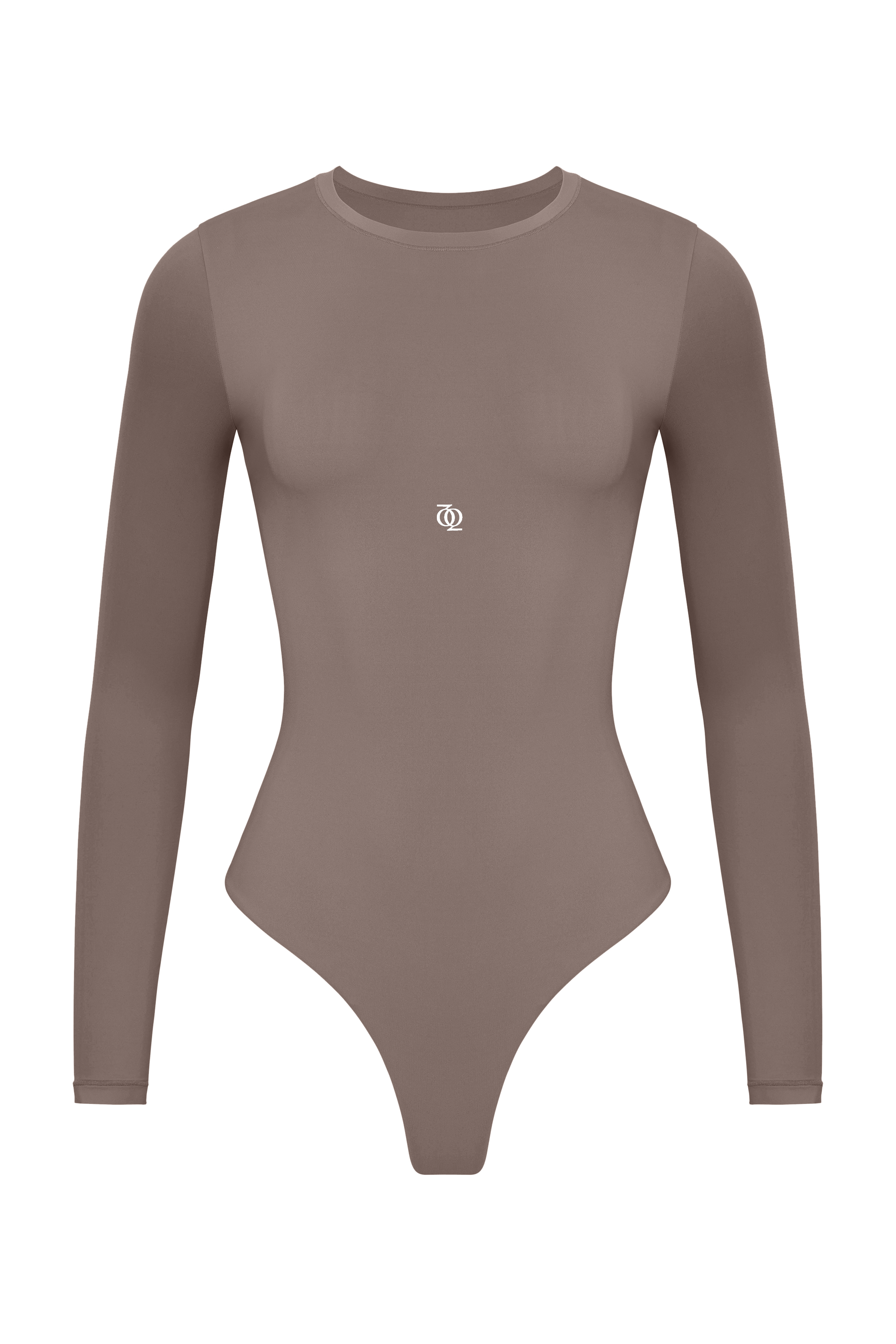 Second Skin Long Sleeve Crew-Neck Bodysuit Mushroom
