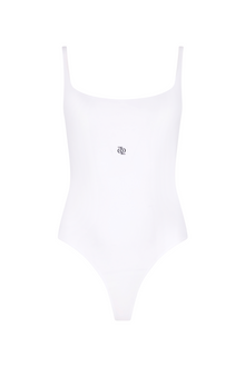 Second Skin Square-Neck Bodysuit White