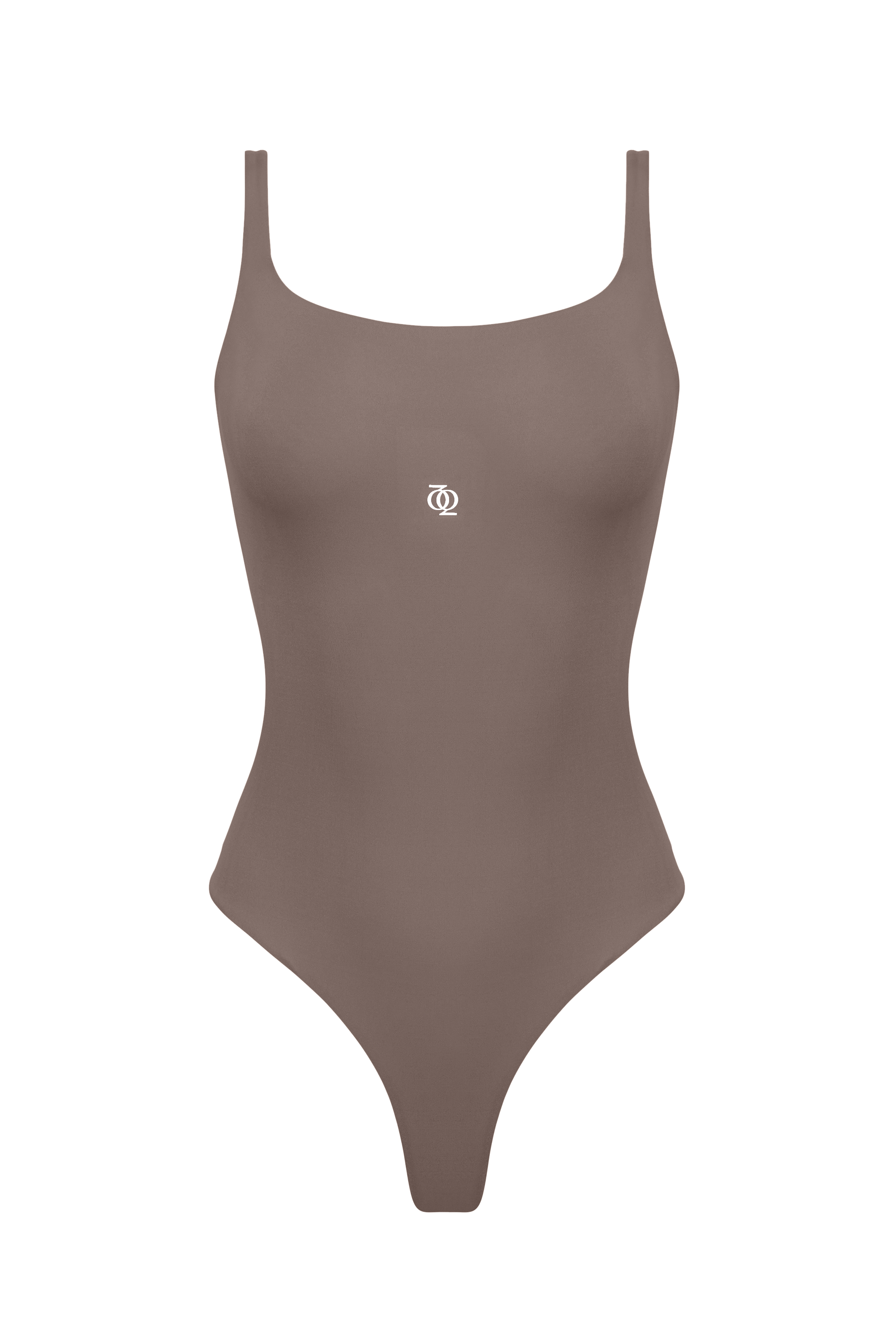 Second Skin Square-Neck Bodysuit Mushroom