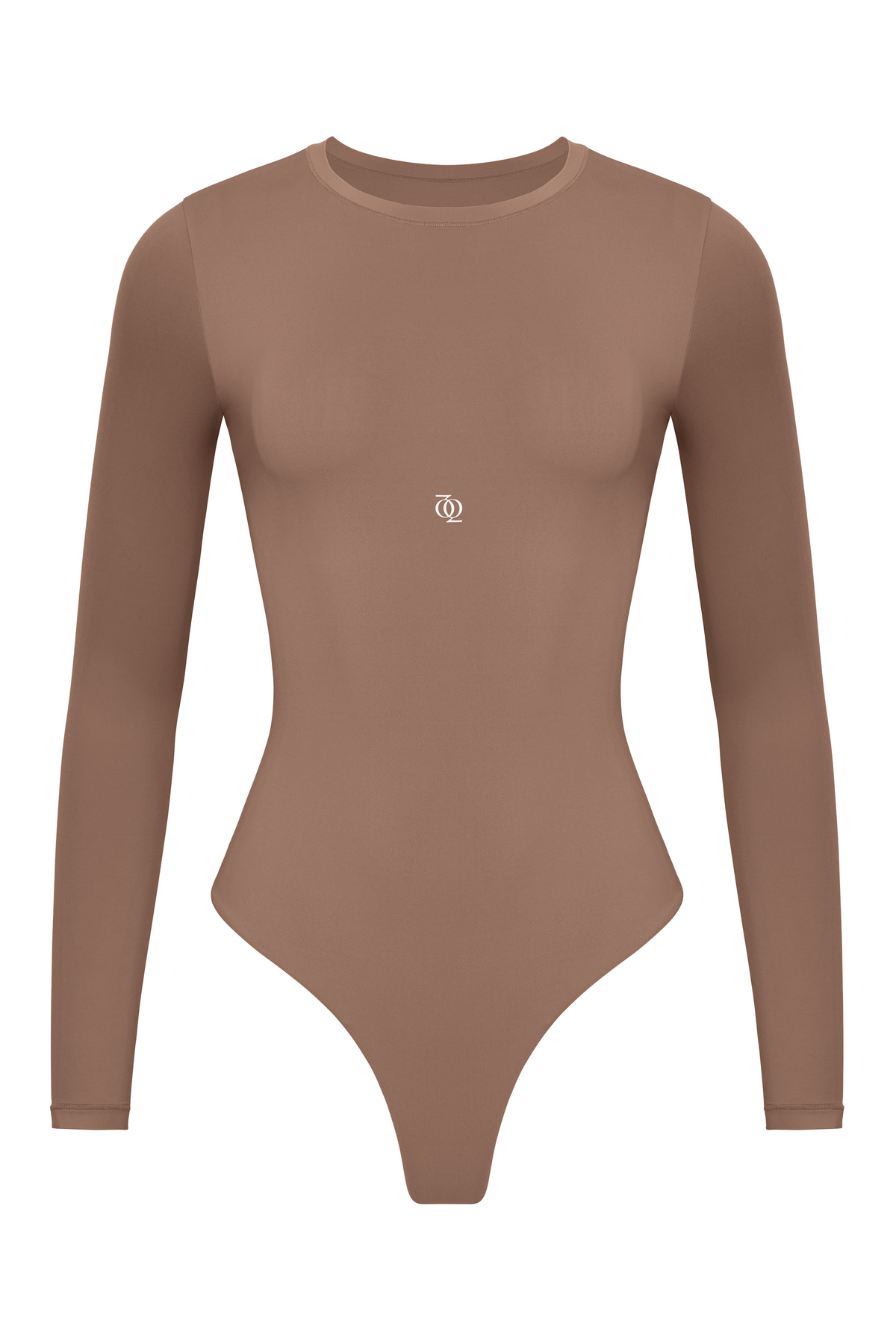 Second Skin Long Sleeve Crew-Neck Bodysuit Mushroom