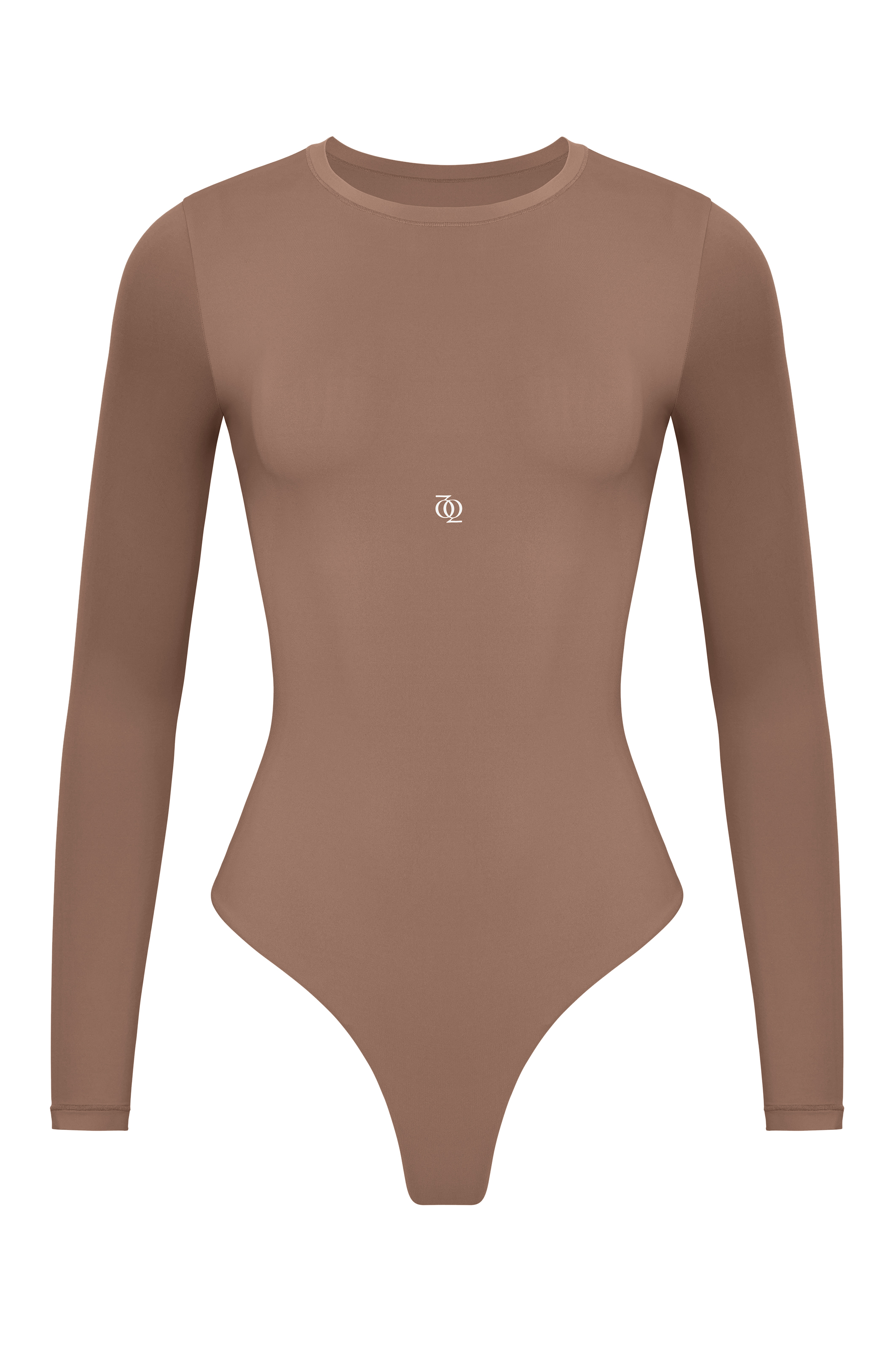 Second Skin Long Sleeve Crew-Neck Bodysuit Mushroom